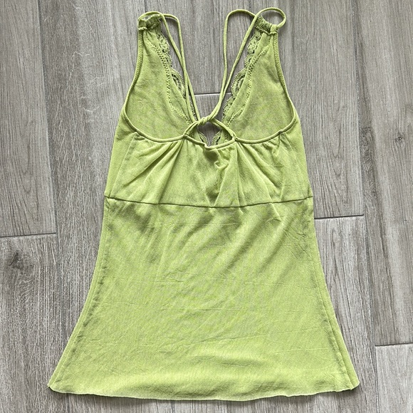 Only Hearts Lime Green Mesh Top With Twist Detail - Picture 3 of 8